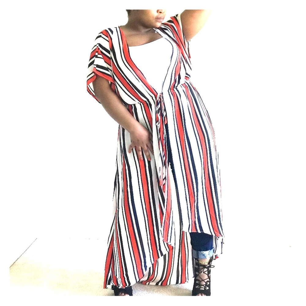 Stripe Me Down Kimono